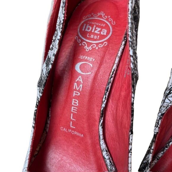 Jeffrey Campbell Theodora Handmade Ibiza Last Pointed Toe Pumps White Black Gold - Picture 11 of 14